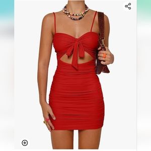 Red bodycon dress
